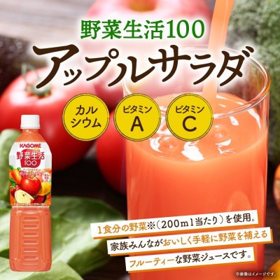 カゴメ 高β-カロテンにんじんジュース 野菜生活100 アップル 720ml 計30本 那須塩原市