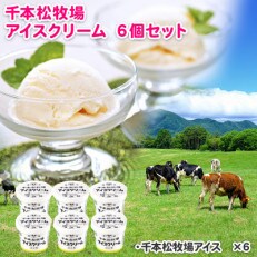 フワッと広がるミルクの香りと優しい甘さ!「千本松牧場」アイスクリーム 6個セット