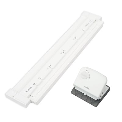 カール事務器 ゲージパンチ ホワイト ルーズリーフがつくれるパンチ(那須塩原市工場生産品) 1個