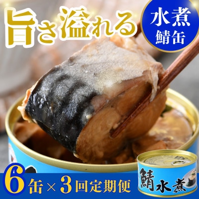 【2ヵ月毎定期便】鯖缶詰 水煮6缶(180g×6缶) こだわりも身もギュッと詰めた贅沢さば缶。全3回