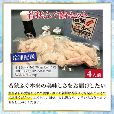 【1月上旬以降順次発送】若狭ふぐ鍋セット冷凍(4人前)