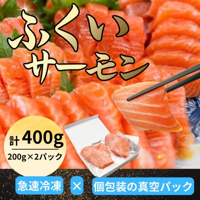 きれいな低水温の海で育った【ふくいサーモン】200g×2(合計400g)