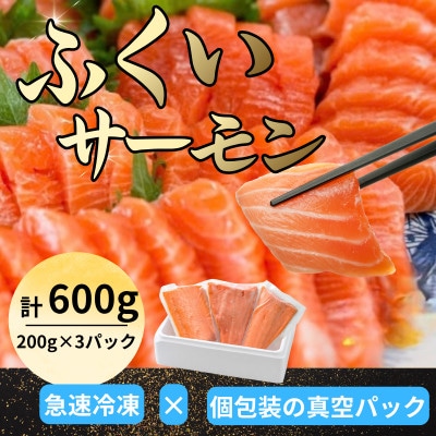 きれいな低水温の海で育った【ふくいサーモン】200g×3(合計600g)