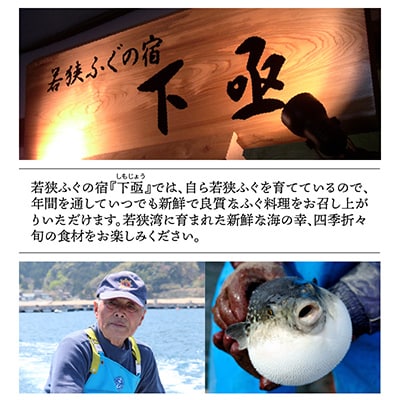 若狭ふぐ・マハタ　フルコース付ペア宿泊券(一泊二食付き)