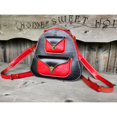 3WAYバッグ おにぎり(ブラック+レッド)