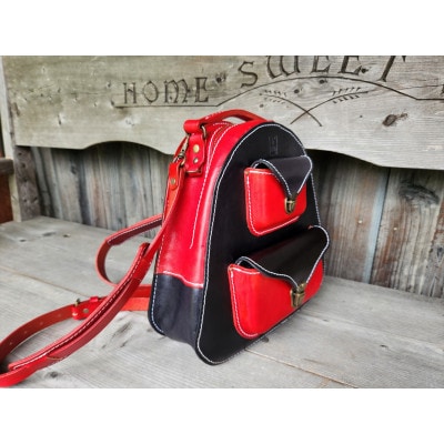 3WAYバッグ おにぎり(ブラック+レッド)