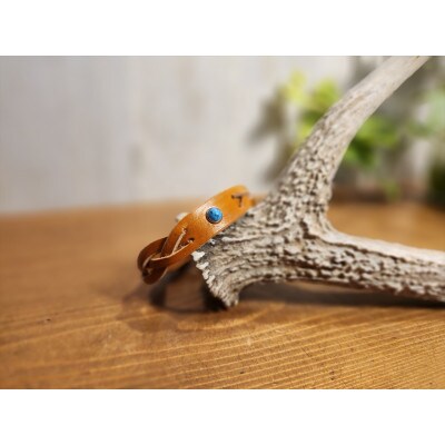 リベットブレスレッド【ライトブラウン】