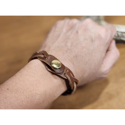 リベットブレスレッド【ブラウン】