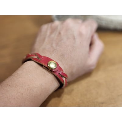 リベットブレスレッド【レッド】