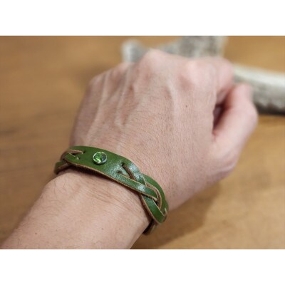 リベットブレスレッド【グリーン】