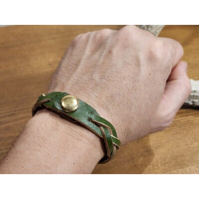 リベットブレスレッド【グリーン】