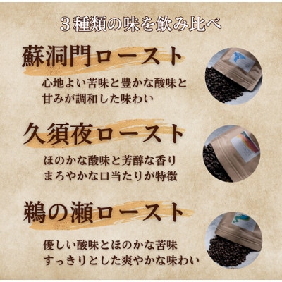 自家焙煎珈琲豆600g 飲み比べ小浜セット(粉)