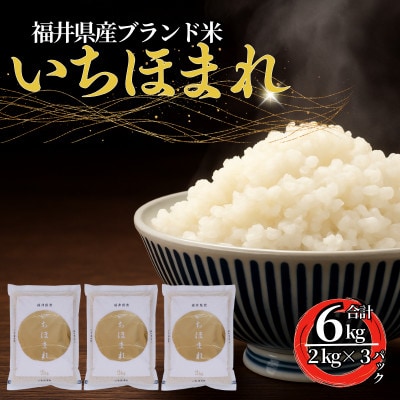 福井県産いちほまれ　精米　2kg×3袋(合計6kg)福井県生まれのブランド米