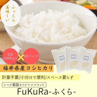 農家直送　福井県産こしひかり FukuRa(ふくら)　2合×10袋 【便利な小分け・ギフト】精米