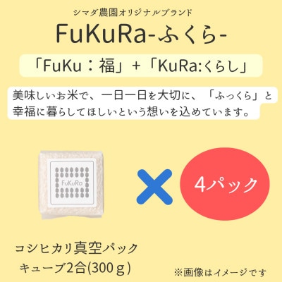 農家直送　福井県産こしひかり　FukuRa(ふくら)　2合×4袋 【便利な小分け・ギフト】精米