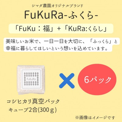 農家直送　福井県産こしひかり　FukuRa(ふくら)　真空パック2合×6袋 精米【箱入りギフト】