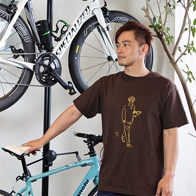 クラッチ鯖 Tシャツ(ブラウン-L)