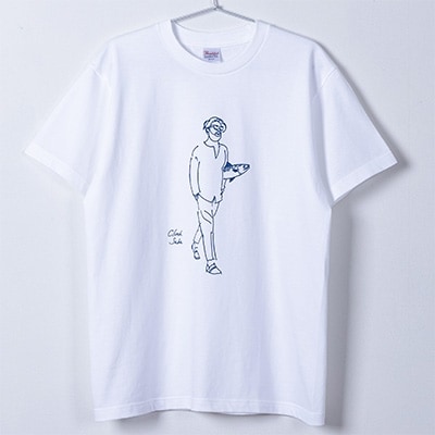 クラッチ鯖　Tシャツ(ホワイト-M)