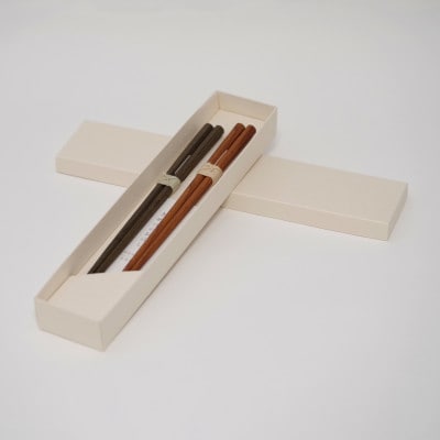 きせつのおはし2膳(紙箱)A　～たまねぎ×くりのいが～