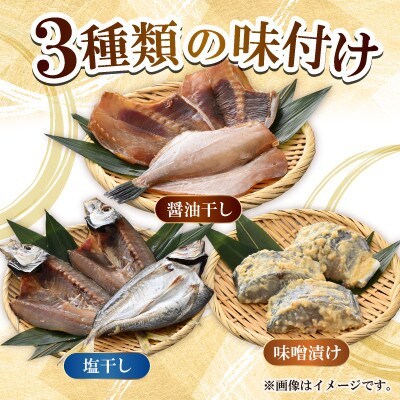 【2ヵ月毎定期便】塩干し、醤油干し、味噌漬けされた干物詰め合わせ全6回