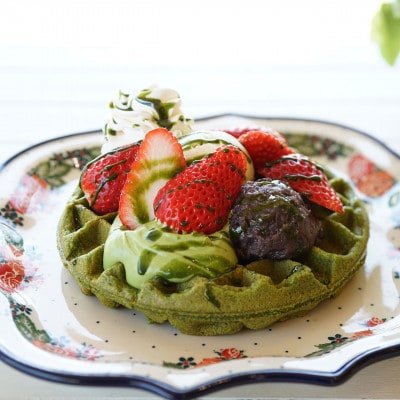 【Cafe Seasons】プラントベース&グルテンフリー宇治抹茶ワッフル