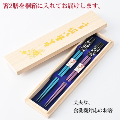 若狭塗箸銀舞桜2膳組