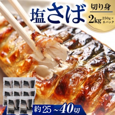 塩サバ切身2kg(250g×8パック)約25～40切れ