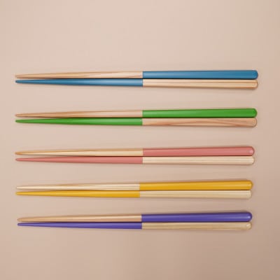 【OEDO -ICHIMATSU- Yellow】(食洗機対応 箸 若狭塗箸 1膳)