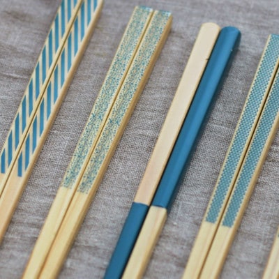 OEDO -Blue- Arare　　　　　　　　　　(食洗機対応 箸 若狭塗箸 1膳)