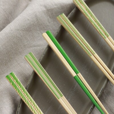 OEDO -Green- Kumiajiro　　　　　　　　　　　(食洗機対応 箸 若狭塗箸 1膳)
