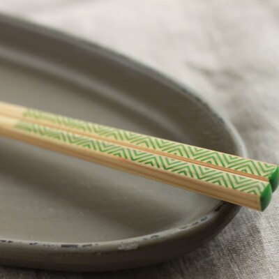 OEDO -Green- Kumiajiro　　　　　　　　　　　(食洗機対応 箸 若狭塗箸 1膳)