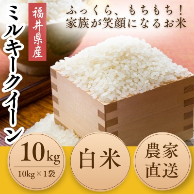 令和7年産新米　福井県産ミルキークイーン　白米10kg