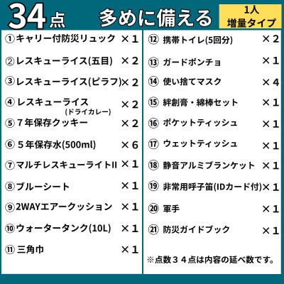 キャリーカート付リュック 防災セット 34点 非常時 備蓄 18-5600N