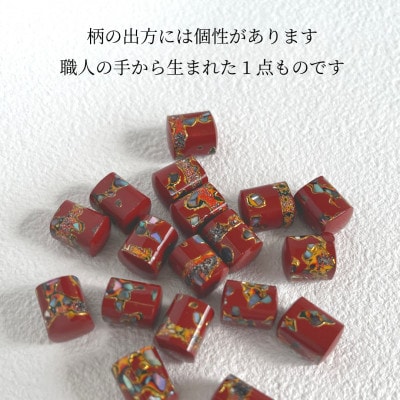 若狭塗 ピアス【BLOMINA】朱色