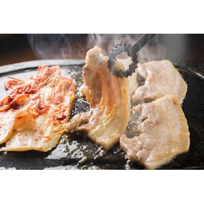 福岡県産 ふくよか豚 焼肉3種盛(骨付きカルビ250g、バラ250g、肩ロース100g×3枚)