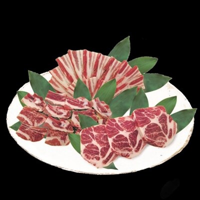 大満足!ふくよか豚の角煮(200g×3)と焼肉3種盛(骨付きカルビ、バラ、肩ロース計800g)セット