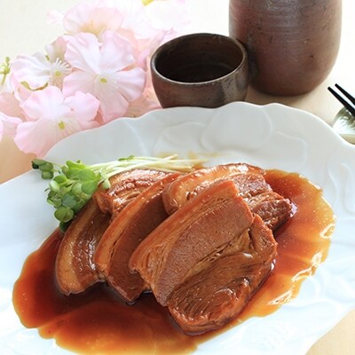 大満足!ふくよか豚の角煮(200g×3)と焼肉3種盛(骨付きカルビ、バラ、肩ロース計800g)セット