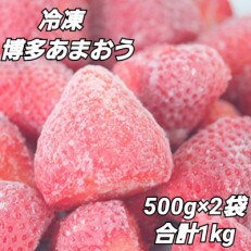 福岡県産【博多冷凍あまおう】約500g×2袋 合計約1kg(水巻町)