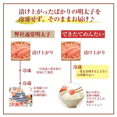 やまやのできたてめんたい 切子150g×3 (水巻町)