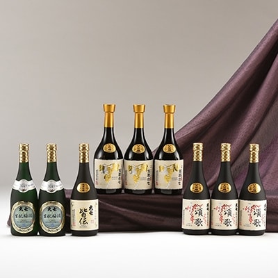 [大七セットA]宝暦大七×3本、頌歌×3本、皆伝×1本、 生もと梅酒極上品×2本