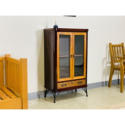 〈創業明治2年、田中家具謹製〉二本松伝統家具 欅ModernStyle キャビネット60