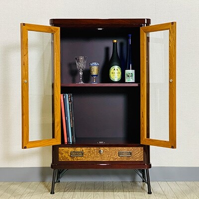 〈創業明治2年、田中家具謹製〉二本松伝統家具 欅ModernStyle キャビネット60