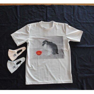 大山忠作「おあずけ」TシャツMサイズ+「おあずけ」 マスク2枚組み
