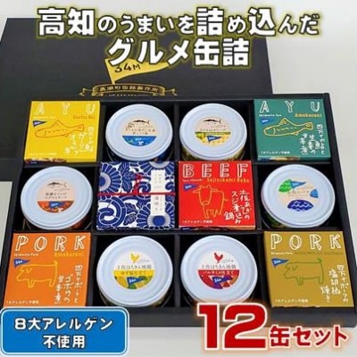 高知 のうまいを詰め込んだ グルメ 缶詰 12缶 セット [1300]