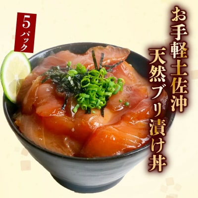 【土佐沖 丼シリーズ】お手軽! 天然 ぶり 漬け丼　80g×5袋 [1305]