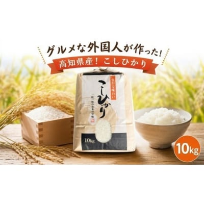 グルメな外国人農家こだわりのお米こしひかり白米 10kg 《2025年産》 [0941-6]