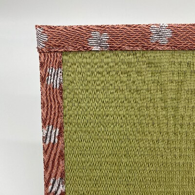 畳製作技能、日本一!加美町の畳職人が作る畳和雑貨/ランチョンマット(P花柄)と畳コースターのセット