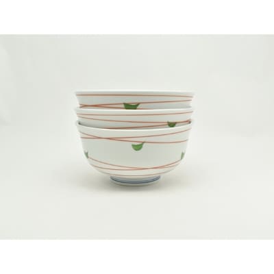 【波佐見焼】どんぶり 乱線紋(16×8cm 3個組)【西海陶器】 3 41739