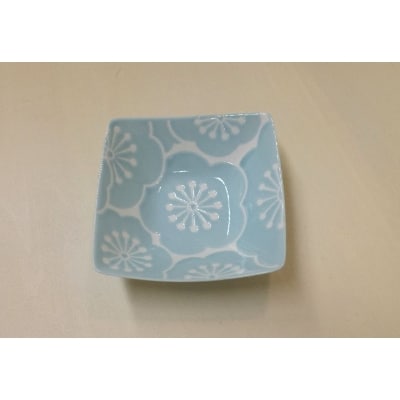 【波佐見焼】小鉢 はふり 梅・青(12.5×12.5×4cm 5個組)【西海陶器】 5 18085