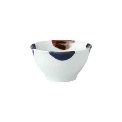 【波佐見焼】深小鉢 ふち濃み丸紋(直径11.5×7cm 5個組)【西海陶器】 5 12871
